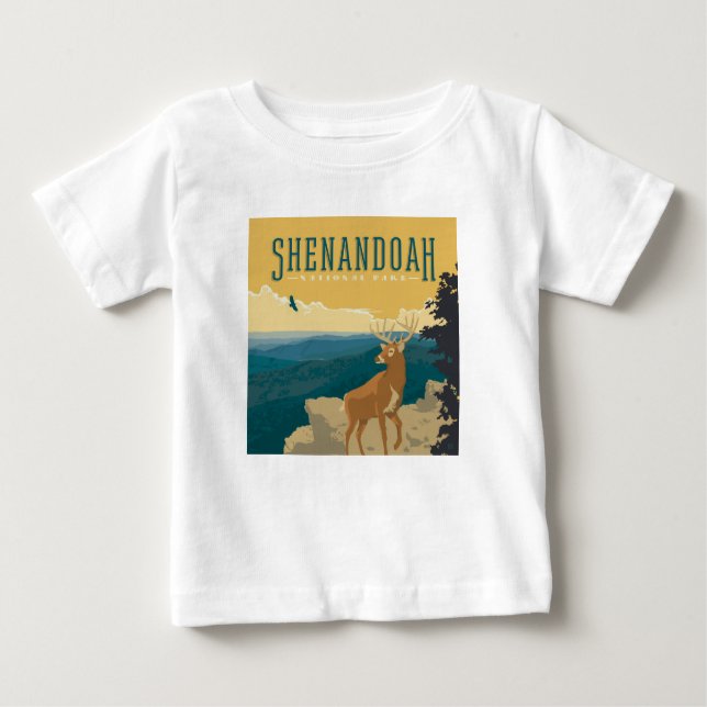T-shirt Pour Bébé Le Parc national de Shenandoah | Cerf (Devant)