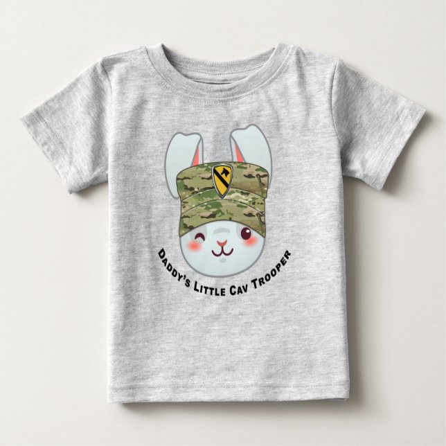 T-shirt Pour Bébé "Le petit 1er Cav Trooper de papa" (Devant)