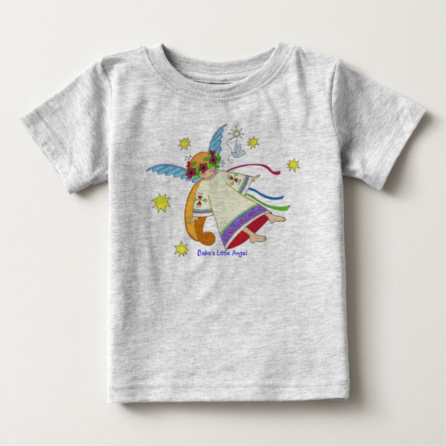 T-shirt Pour Bébé Le petit ange de Baba (Devant)