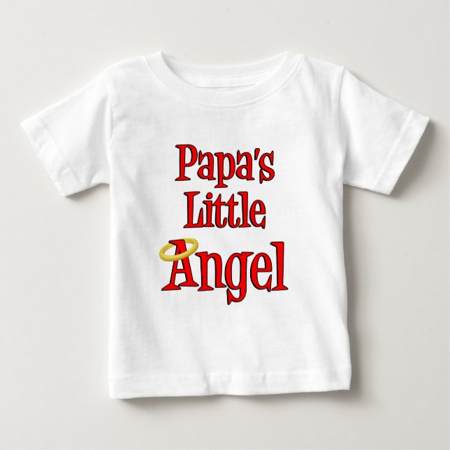 T-shirt Pour Bébé Le petit ange de papa (Devant)