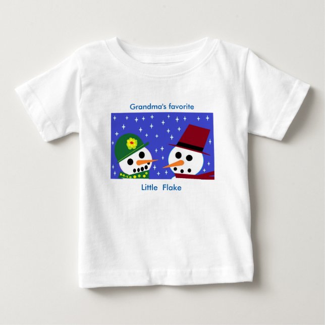 T-SHIRT POUR BÉBÉ LE PETIT BÉBÉ FLAKE PRÉFÉRÉ DE GRANDMA TEE (Devant)