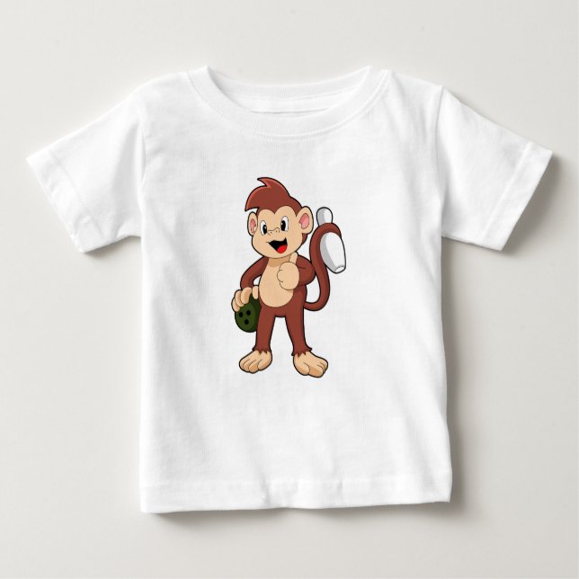 T-shirt Pour Bébé Le Petit Bowling (Devant)