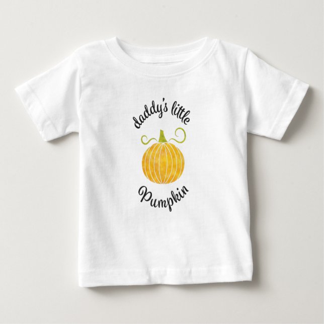 T-shirt Pour Bébé Le petit citrouille de papa (Devant)