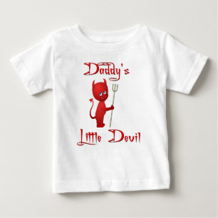T-shirt Pour Bébé Le petit diable du papa - avec des ailes