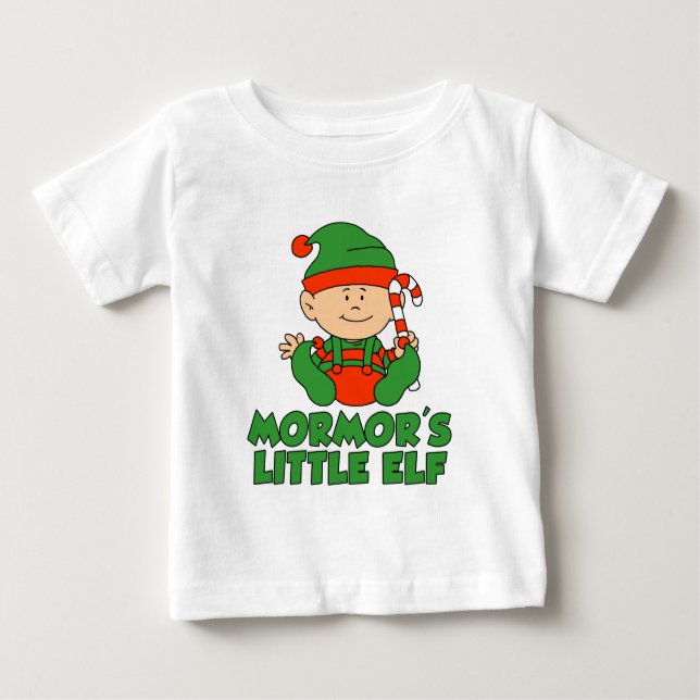 T-shirt Pour Bébé Le petit elfe de Mormor (Devant)