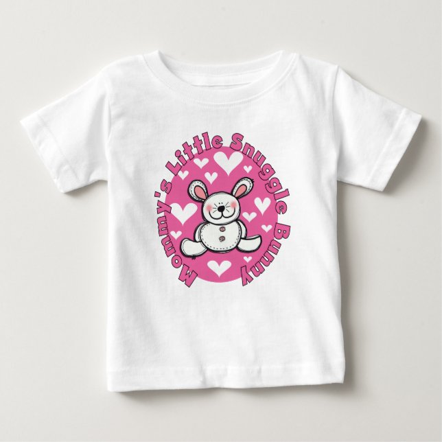 T-shirt Pour Bébé Le petit lapin câlin de maman (Devant)