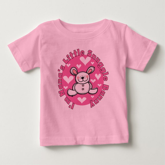 T-shirt Pour Bébé Le petit lapin câlin de Nana (Devant)