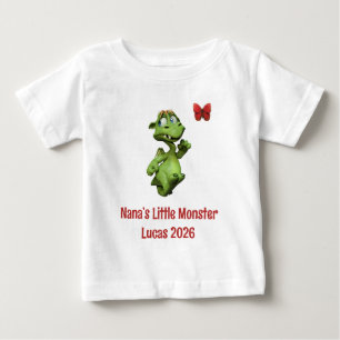 T-shirt Pour Bébé Le petit monstre de Nana Nom personnalisé du petit