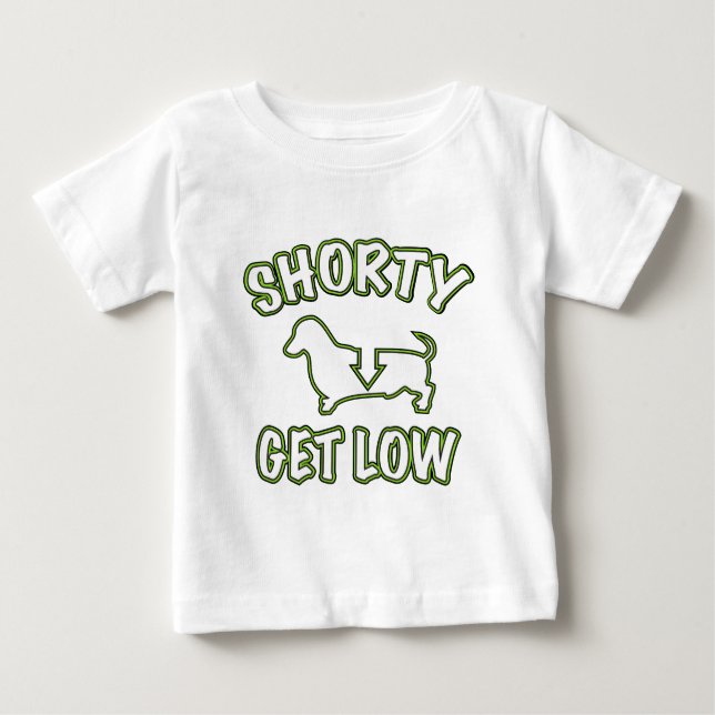 T-shirt Pour Bébé Le petit obtiennent le bas teckel (Devant)