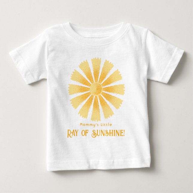 T-shirt Pour Bébé Le petit rayon de soleil de maman (Devant)