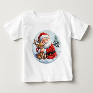 T-shirt Pour Bébé Le petit sidekick de père Noël