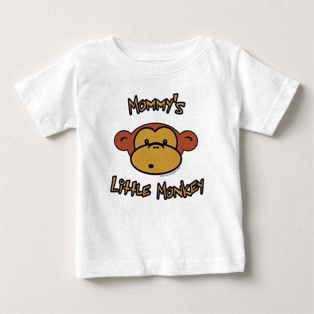 T-shirt Pour Bébé Le petit singe de la maman (Devant)