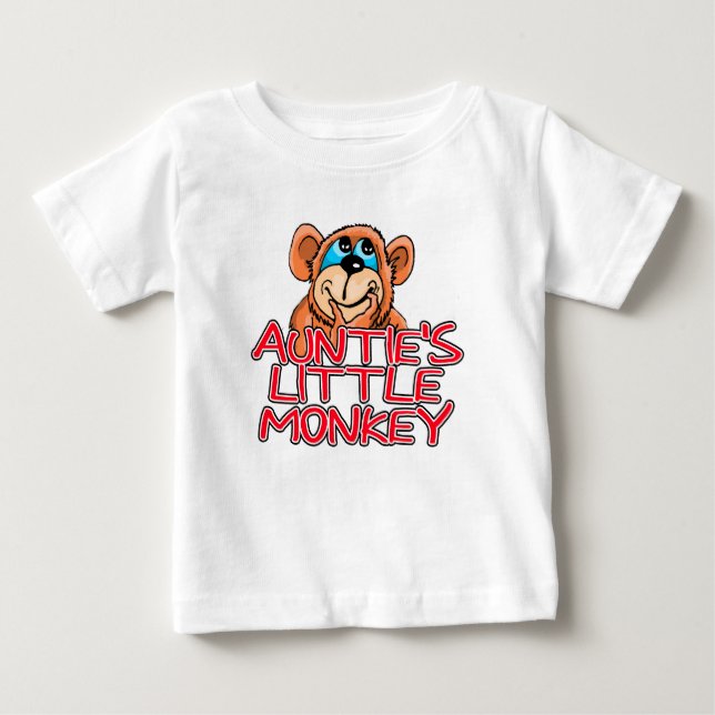T-shirt Pour Bébé Le petit singe de la tante (Devant)