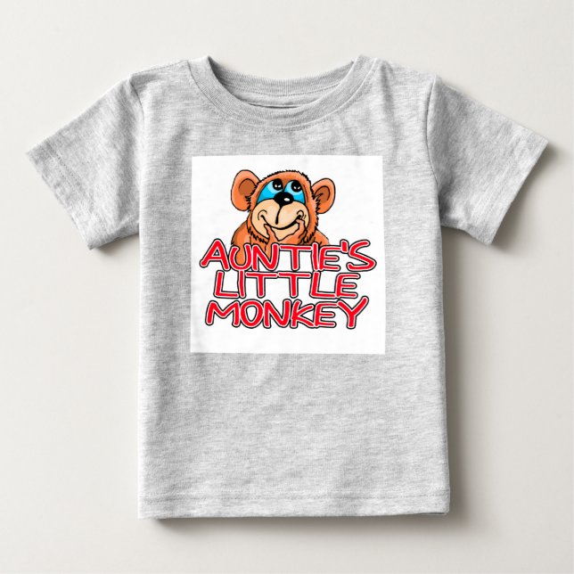 T-shirt Pour Bébé Le petit singe de la tante (Devant)
