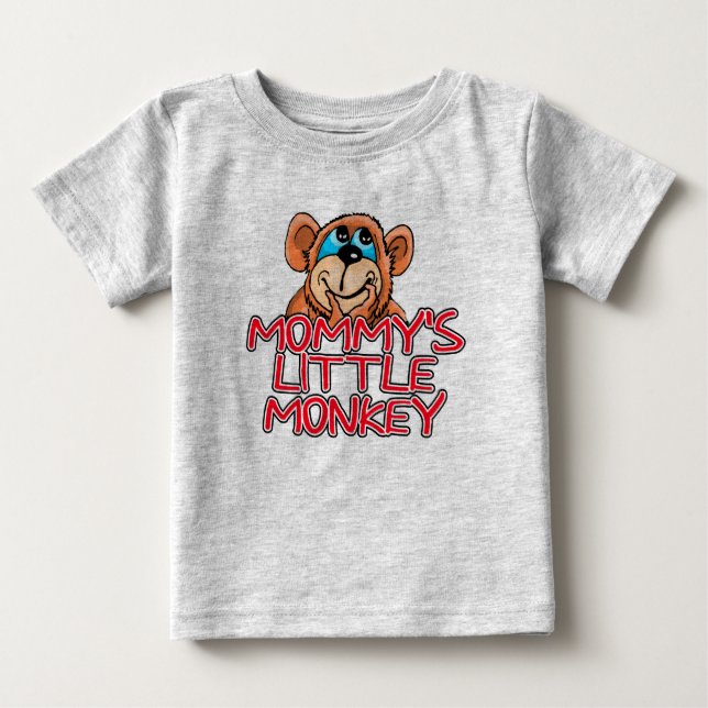 T-shirt Pour Bébé Le petit singe de maman (Devant)