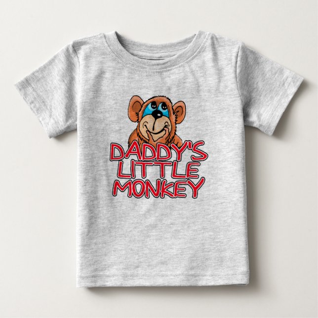 T-shirt Pour Bébé Le petit singe de papa (Devant)