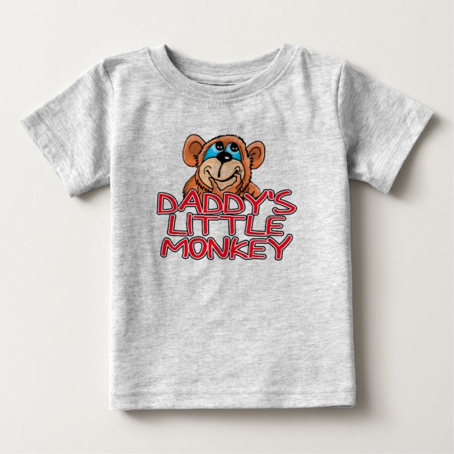 T-shirt Pour Bébé Le petit singe de papa (Devant)