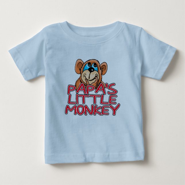 T-shirt Pour Bébé Le petit singe de Papa (Devant)