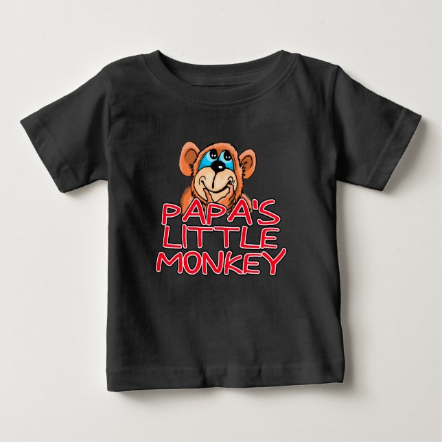 T-shirt Pour Bébé Le petit singe de Papa (Devant)