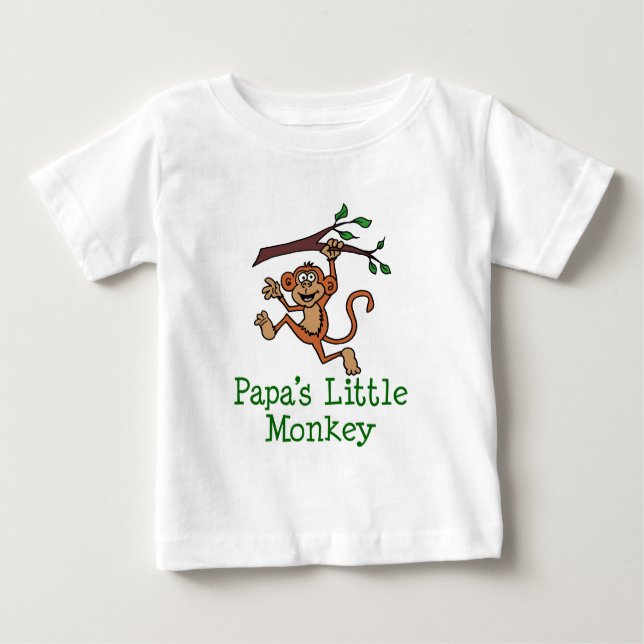 T-shirt Pour Bébé Le petit singe du papa (Devant)