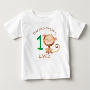 T-shirt Pour Bébé Le petit singe Garçon Premier Anniversaire