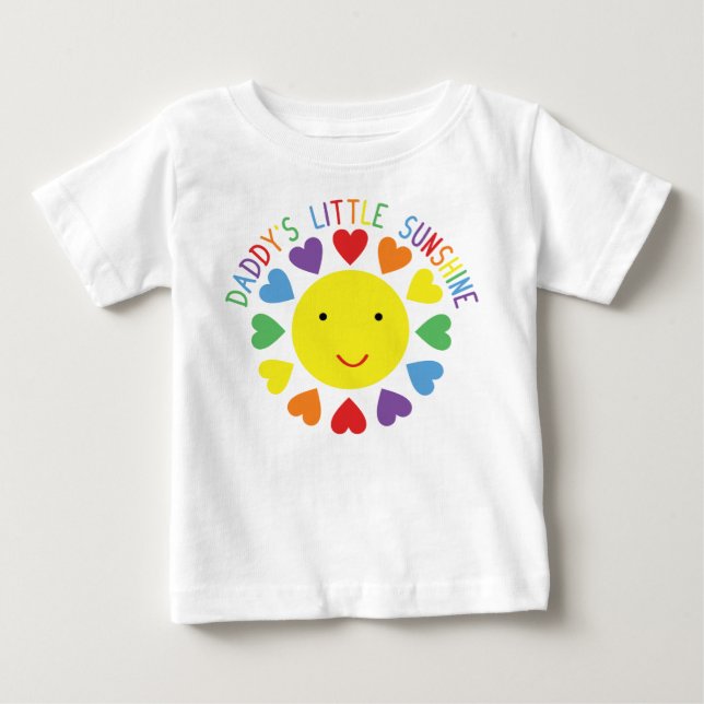 T-shirt Pour Bébé Le petit soleil de papa (Devant)