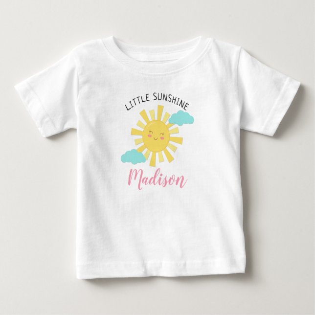 T-shirt Pour Bébé Le petit soleil heureux mignon personnalisent des (Devant)
