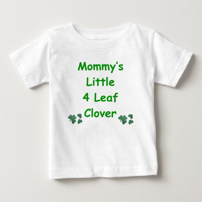 T-shirt Pour Bébé Le petit trèfle à quatre feuilles de maman (Devant)