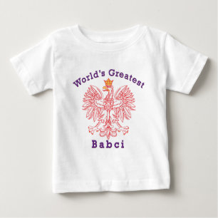 T-shirt Pour Bébé Le plus grand rouge Eagle de Babci du monde