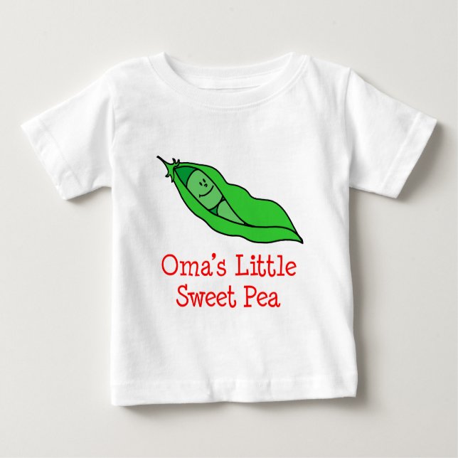 T-shirt Pour Bébé Le pois doux d'Oma (Devant)
