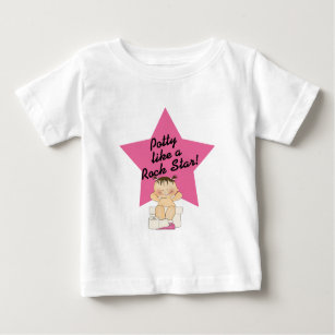 T-shirt Pour Bébé Le pot aiment une fille de vedette du rock