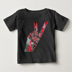 T-shirt Pour Bébé Le pouvoir dans la paume : le salut à deux doigts