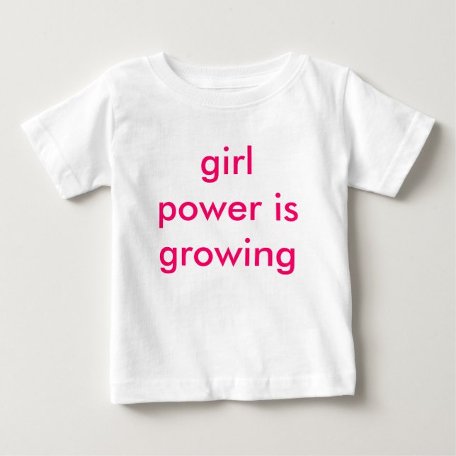 T-shirt Pour Bébé le pouvoir des filles augmente (Devant)