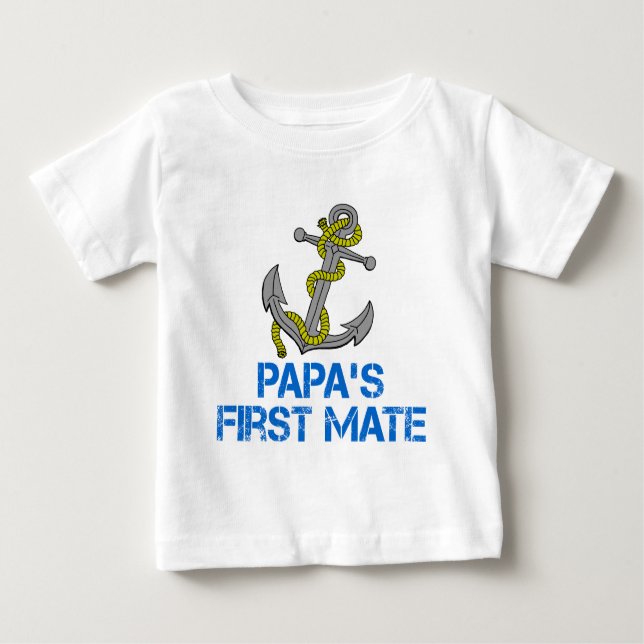 T-shirt Pour Bébé Le premier compagnon du papa (Devant)