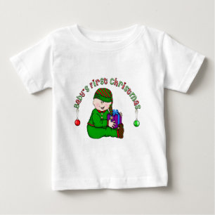 T-shirt Pour Bébé Le premier Noël de bébé Elfe bébé (CA2)