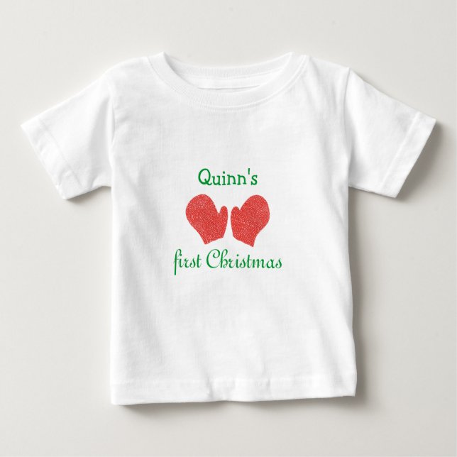 T-shirt Pour Bébé Le premier Noël de bébé T (Devant)
