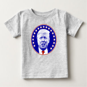 T-shirt Pour Bébé Le président Donald Trump en bleu