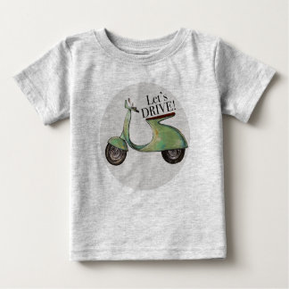 T-shirt Pour Bébé Le rétro Vespa "nous a laissés conduire "