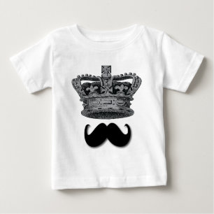 T-shirt Pour Bébé Le roi Couronne et Moustache