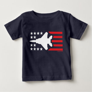 T-shirt Pour Bébé Le rouge blanc du jet n d'Eagle de la grève F-15
