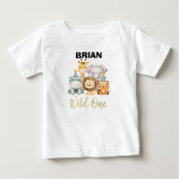 Le Safari animal garçon Wild Un Birthday Shirt