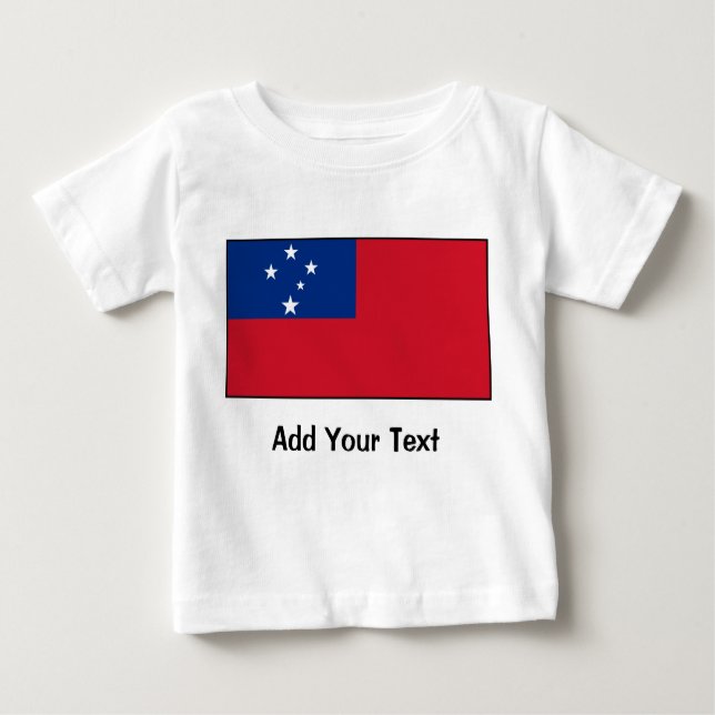T-shirt Pour Bébé Le Samoa - drapeau Samoan (Devant)