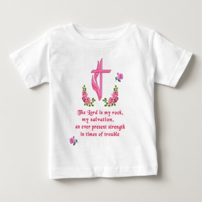 T-shirt Pour Bébé Le Seigneur est mon rocher (Devant)