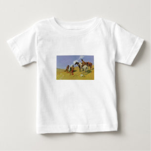 T-shirt Pour Bébé Le signal de fumée ~ Frederic Remington