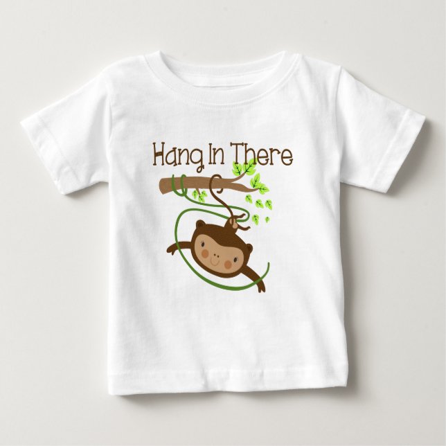 T-shirt Pour Bébé Le singe accroche là (Devant)