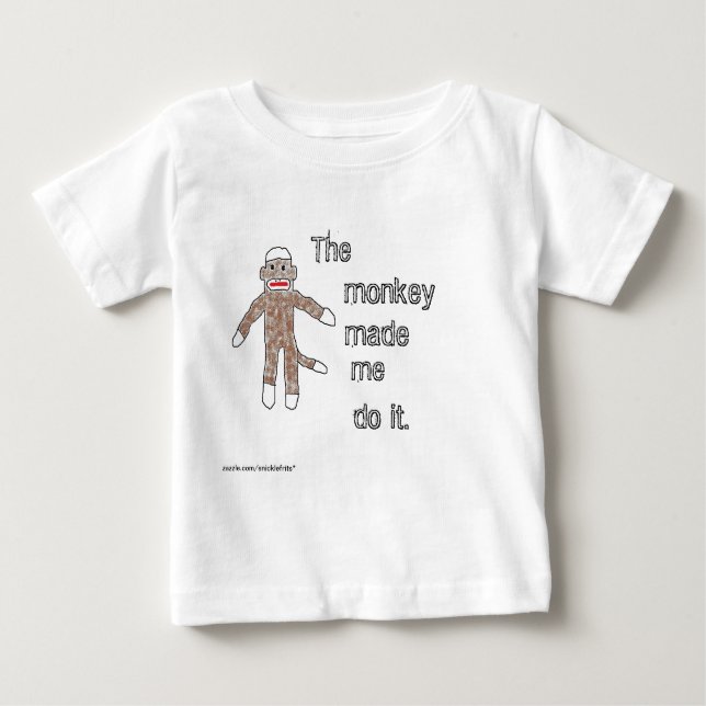 T-shirt Pour Bébé Le singe m'a incité à le faire (Devant)