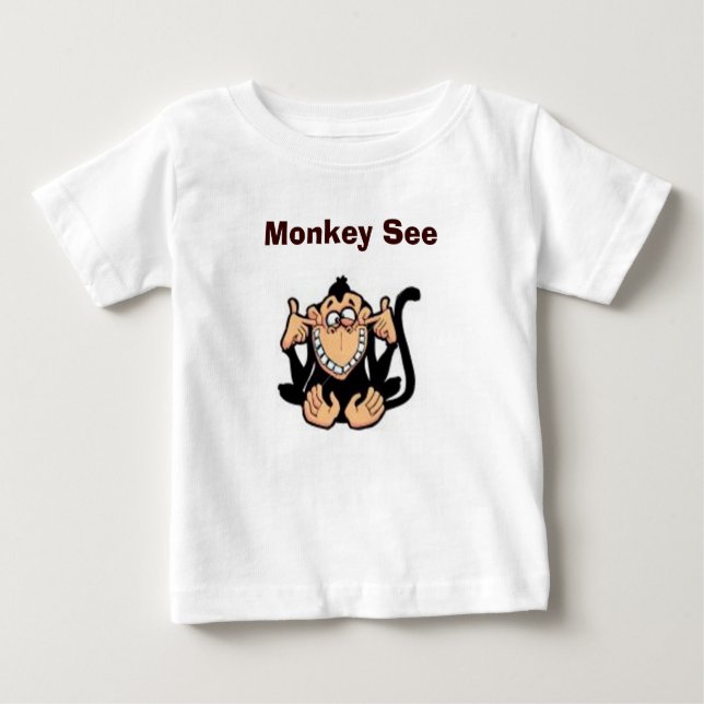 T-shirt Pour Bébé Le singe voient (Devant)
