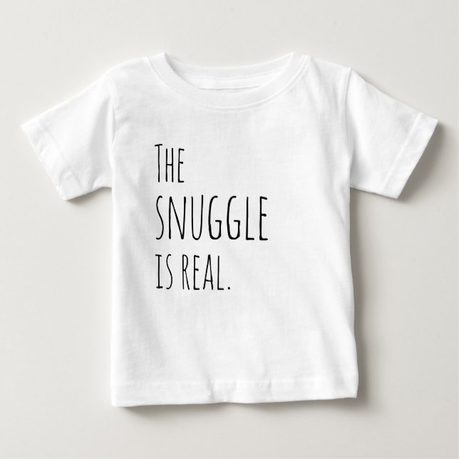 T-shirt Pour Bébé Le Snuggle est une véritable tenue pour bébé (Devant)
