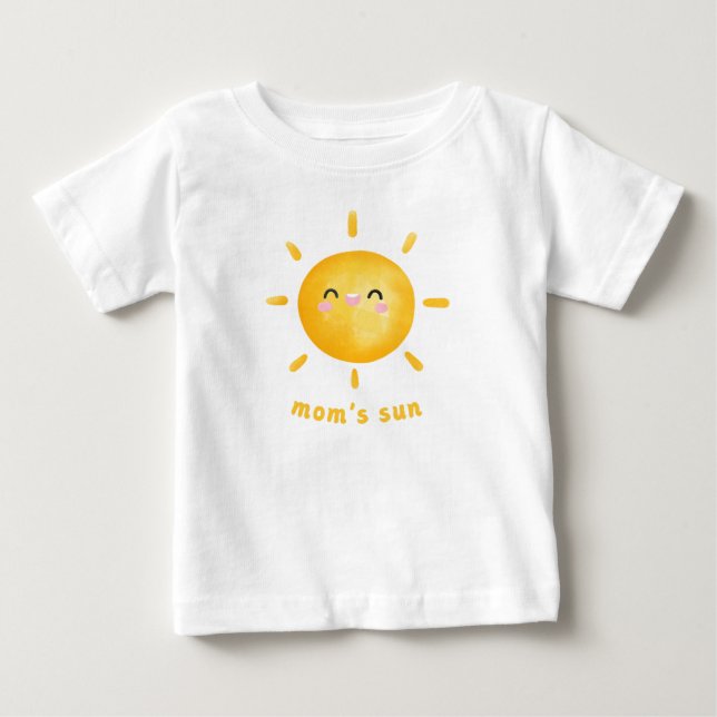 T-shirt Pour Bébé Le soleil de maman (Devant)