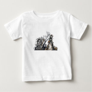 T-shirt Pour Bébé Le squelette et la mariée cadavre.
